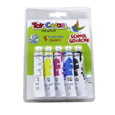 Librairie Oxford City 5 TUBE GOUACHE PRIMAIRE 12 MML TOYCOLOR Accueil tunisie