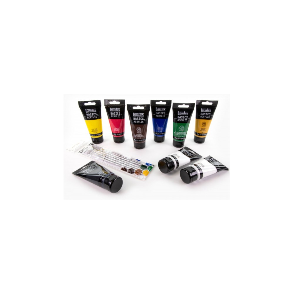 Ensemble de 24 tubes de peinture acrylique BASICS de Liquitex