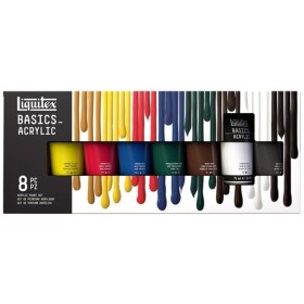 Coffret Peinture Acrylique 24 Tubes de Couleurs Kit de Peinture