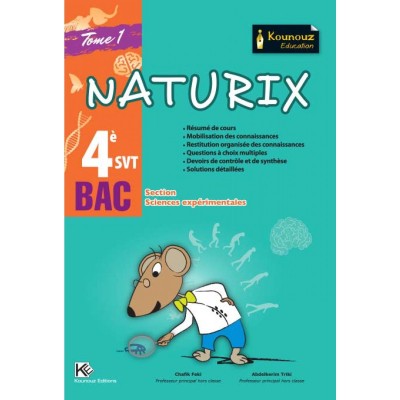 Librairie Oxford City NATURIX BAC SCIENCES EXP TOME1 4 ème année tunisie