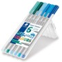 Librairie Oxford City Pochette 6 Stylos triplus Fineliner - Couleur Océan Stylos tunisie