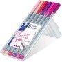 Librairie Oxford City Pochette 6 Stylos triplus Fineliner - Flamingo Stylos tunisie