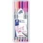 Librairie Oxford City Pochette 6 Stylos triplus Fineliner - Flamingo Stylos tunisie