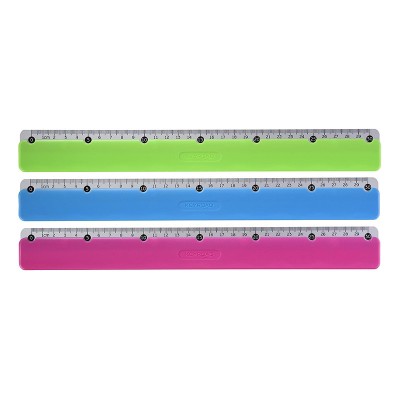 REGLE PLATE 30CM COLOR BAR