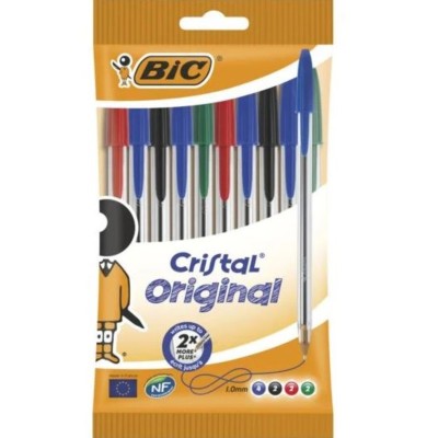 LOT 10 STYLO A BILLE CRISTAL ORIGINAL BIC