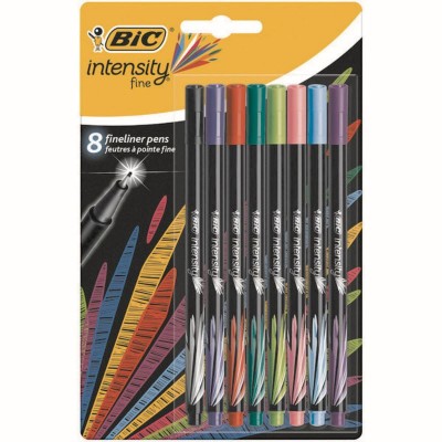 BLISTER 8 STYLO FEUTRE FINE BIC