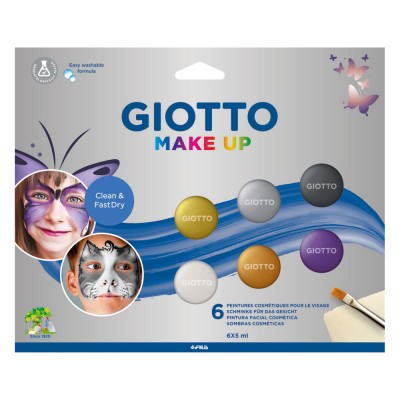 SET 6 FACE PAINT GIOTTO MAKE UP METALLIC