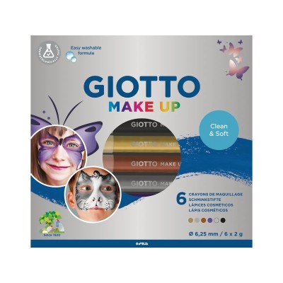 SET 6 CRAYONS GIOTTO MAKE UP METALLIC