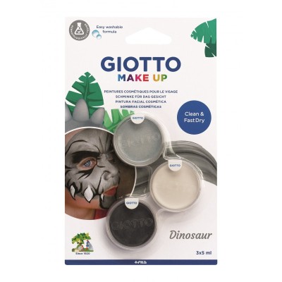 BLISTER 3 FACE PAINT GIOTTO MAKE UP DINOSAUR