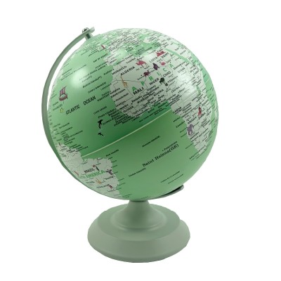 TOMYEUS Globe Anglais Globe Haute définition for Les lycéens au lycée  Junior, Peut être alimenté par Une Petite Lampe de Table Globe terrestre  (Color