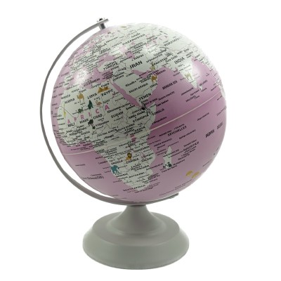 Globe Lumineux D20 Anglais - Rose Pastel