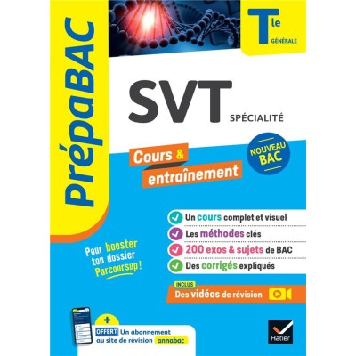 PrépaBAC Cours & Entraînement : SVT- SPÉCIALITÉ