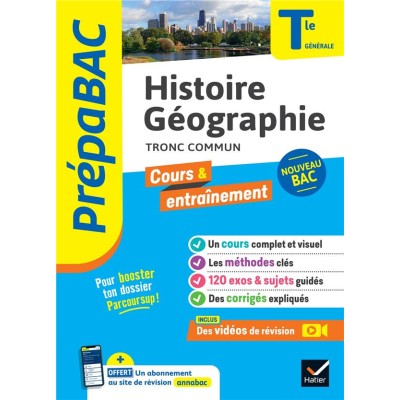 PrépaBAC Cours & Entraînement : Histoire Géographie - TRONC COMMUN