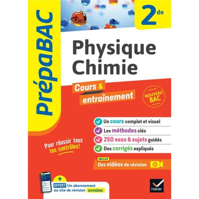 Prépabac cours & entraînement : Physique Chimie - 2de