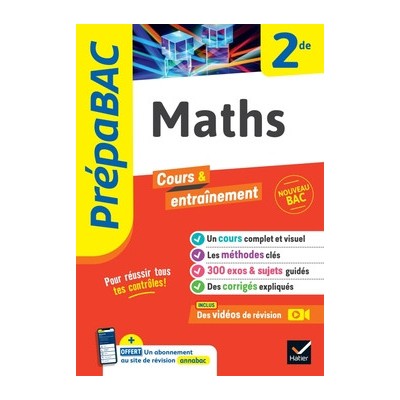 Prépabac cours & entraînement : Maths - 2de