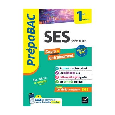 Prépabac cours & entraînement : SES - 1re GÉNERALE