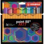 24 stylos-feutres STABILO point 88- pointe fine - ARTY