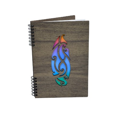 Notebook A5 En Bois - Design Arabesque