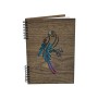 Notebook A5 En Bois - Perroquet Vert