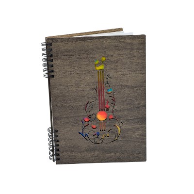 Notebook A5 En Bois - Design Guitar