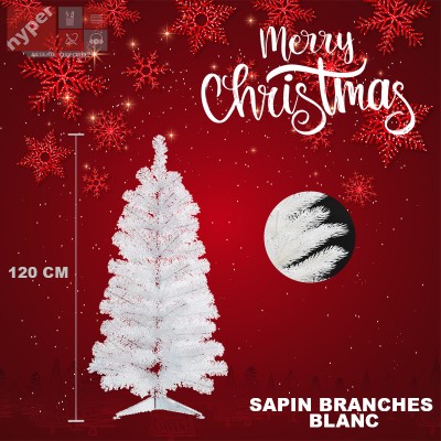 SAPIN DE NOËL BLANC - 120 CM