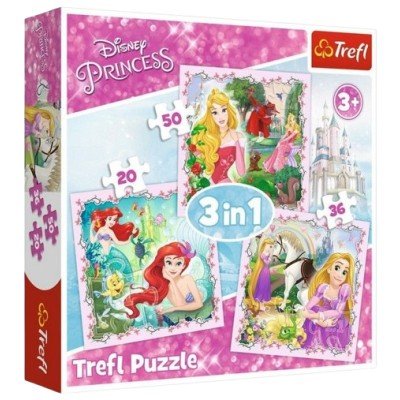 Puzzle Trefl 3 in 1- Disney