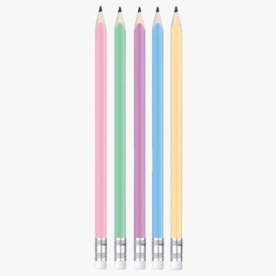 Crayon noir HB2 Couleur Pastel + Gomme - KEYROAD