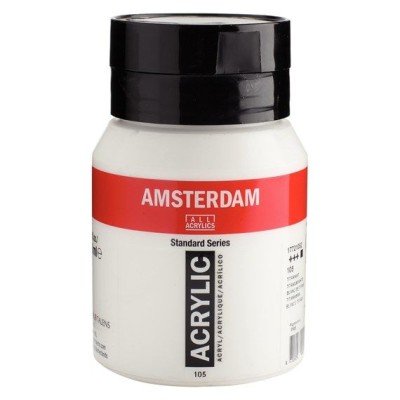 Standard Series Acrylique Pot 500 ml Blanc de Titane 105 Amsterdam