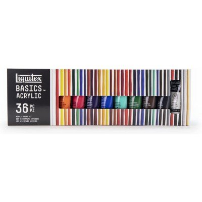 Liquitex Basics Peinture acrylique, 36 couleurs, 36 x 20 ml