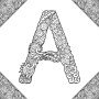 A to Z Colouring (Coloriage adulte: livre)