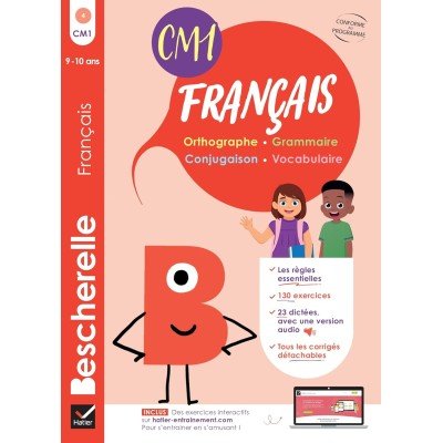 Bescherelle - Mon cahier d'entraînement en Français CM1 - 9 ans: orthographe, grammaire, conjugaison & vocabulaire