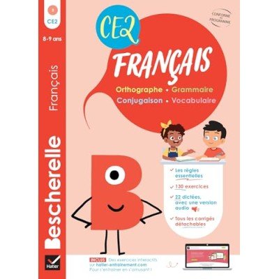 Bescherelle - Mon cahier d'entraînement en Français CE2 - 8 ans: orthographe, grammaire, conjugaison & vocabulaire