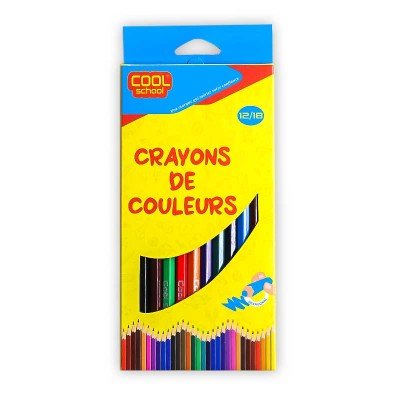 Crayons de couleurs 12/18 - COOL SCHOOL