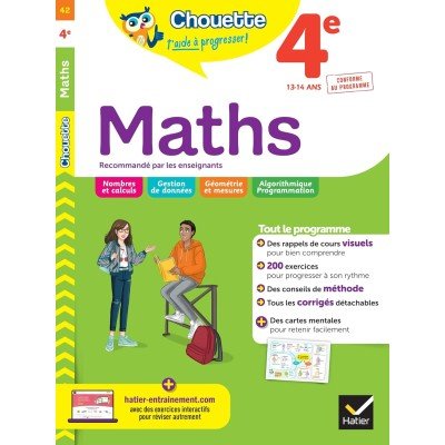 Chouette - Maths 4e: cahier de révision et d'entraînement recommandé par les enseignants