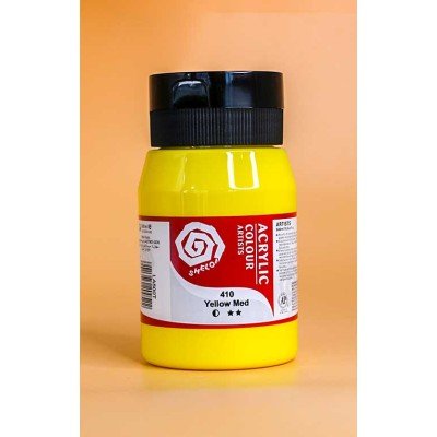 Acrylic 500ml Yellow Med SHELOI