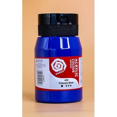 Acrylic 500ml Primary Blue SHELOI