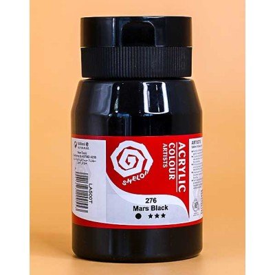 Acrylic 500ml Mars Black SHELOI