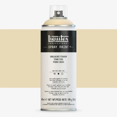 Peinture en aérosol professionnelle Liquitex 400 ml, titane écru