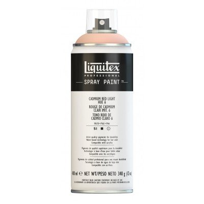 Peinture en aérosol professionnelle Liquitex 400 ml, rouge de cadmium clair imit. 6