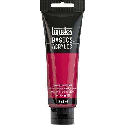 Basics Acrylic 118ml Rouge de Cadmium Foncé Imitation