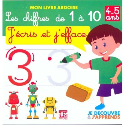 J'écris et j'efface : Les livres de 1 à 10 (3-6 ans)