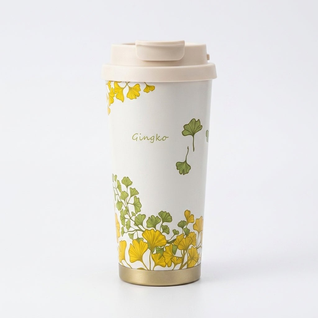 Mug Thermos Inox Botanical – Tasse Café Isotherme Design Floral | Oxford City - Librairie Oxford City