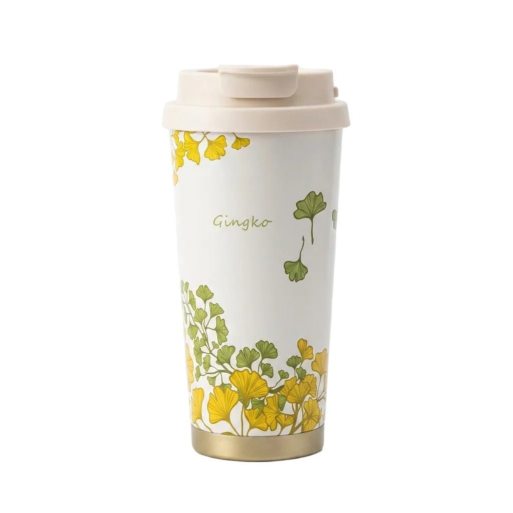 Mug Thermos Inox Botanical – Tasse Café Isotherme Design Floral | Oxford City - Librairie Oxford City