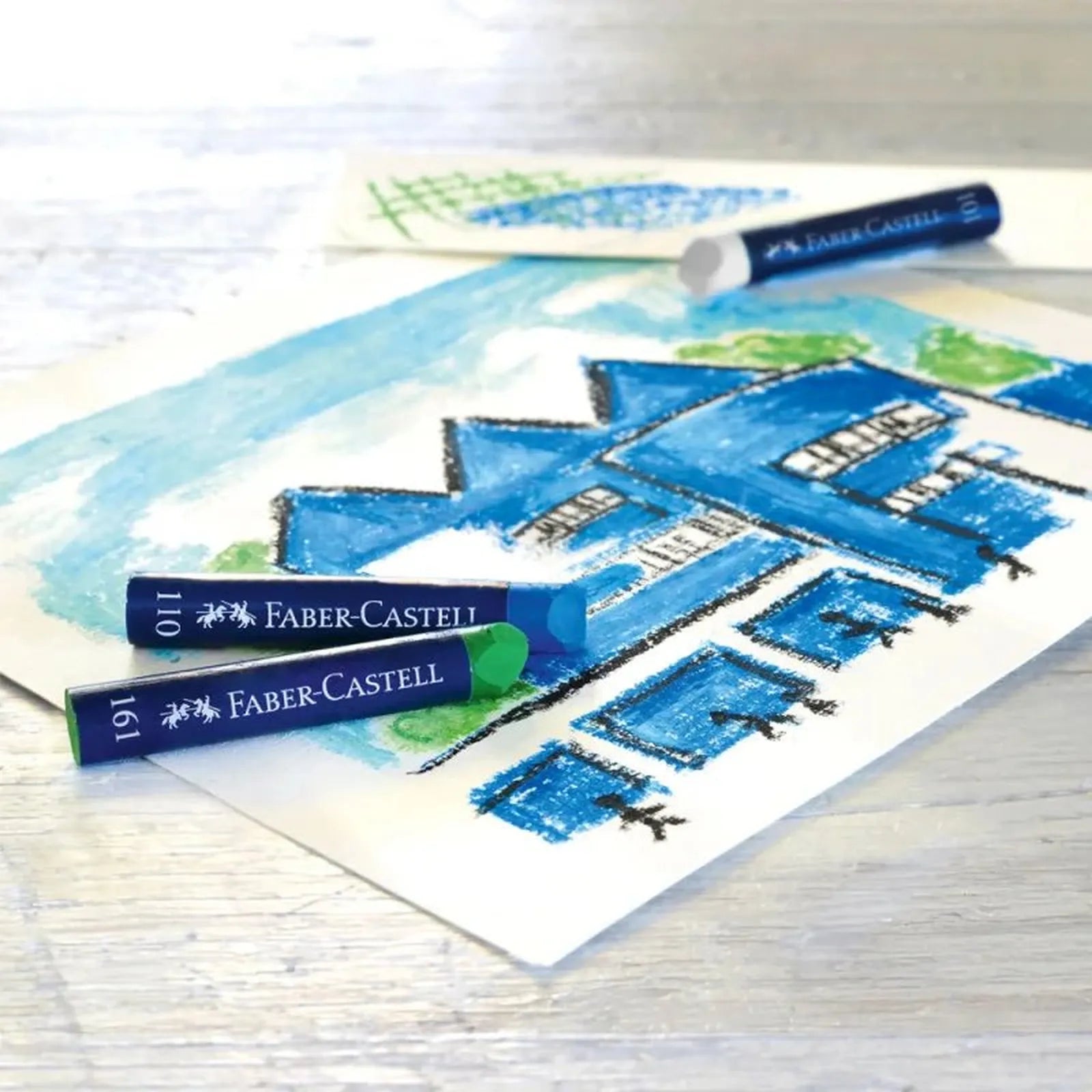 🎨 Boîte de 24 Bâtonnets de Pastel Doux Demi - Longueur – Faber - Castell - Librairie Oxford City