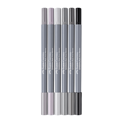 🎨 Set de 6 Marqueurs Aquarelle Goldfaber Aqua – Nuances de Gris | Faber - Castell - Librairie Oxford City