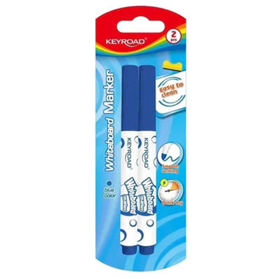 2 Stylo Keyroad Whiteboard Marker Bleu – Effaçage Facile - Librairie Oxford City