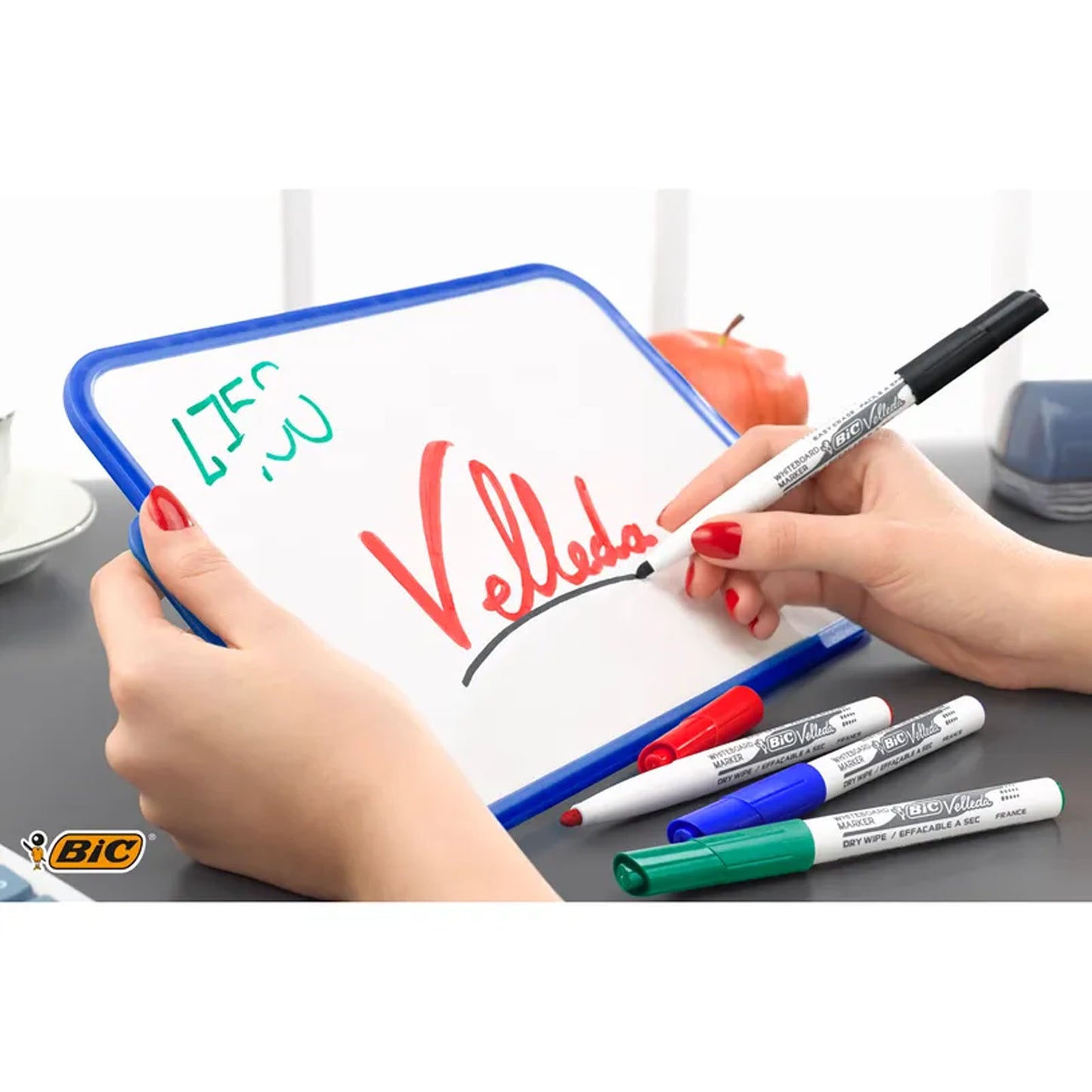 BIC VELLEDA 1741 - Pack de 6 marqueurs effaçables - pointe ogive - couleurs assorties - Librairie Oxford City
