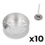 Lot de 10 Coupelles Aluminium + 10 Mèches | Accessoire Bougie Chauffe - plat 🕯️ - Librairie Oxford City