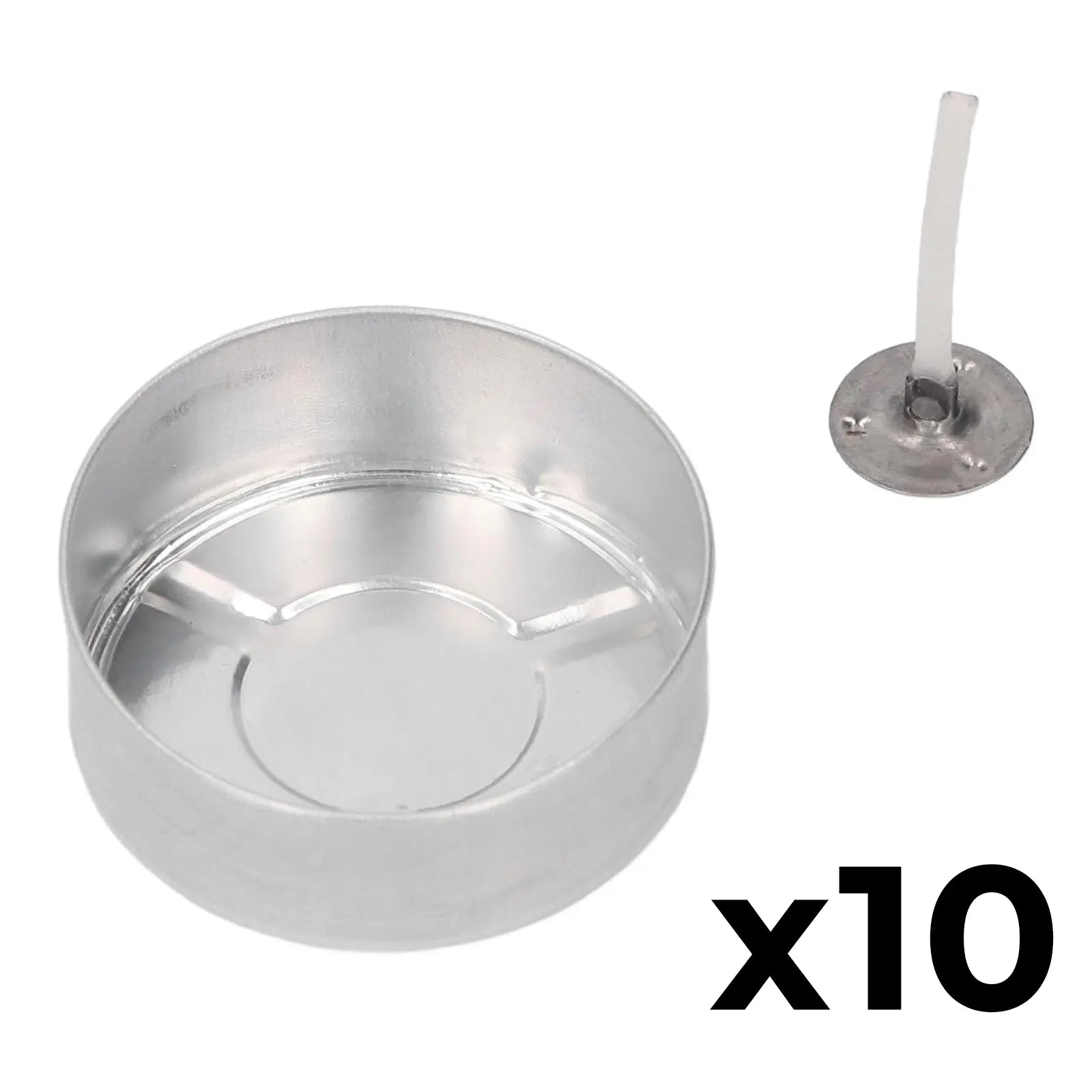 Lot de 10 Coupelles Aluminium + 10 Mèches | Accessoire Bougie Chauffe - plat 🕯️ - Librairie Oxford City