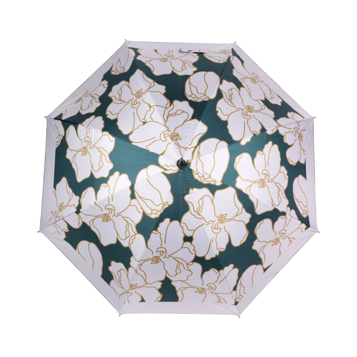 Parapluie Adulte à Motif Floral — Bleu, Blanc & Rouge
